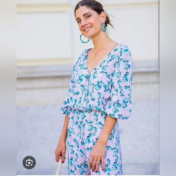 Balamoda The Drop Blue and White Floral Jumpsuit - Picture 1 of 11